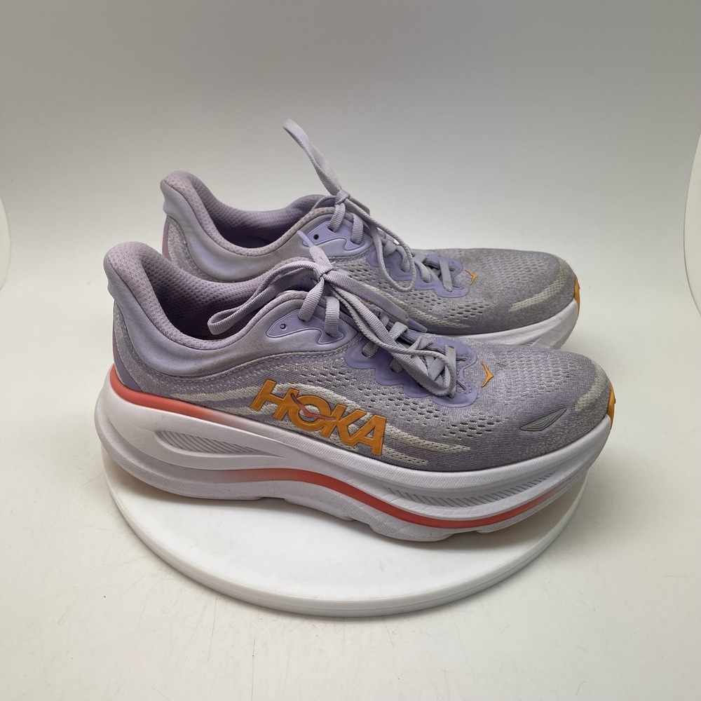 Hoka One One Sneakers Womens 8 B Bondi 9 1162012 AGH Purple Running Gym Shoes